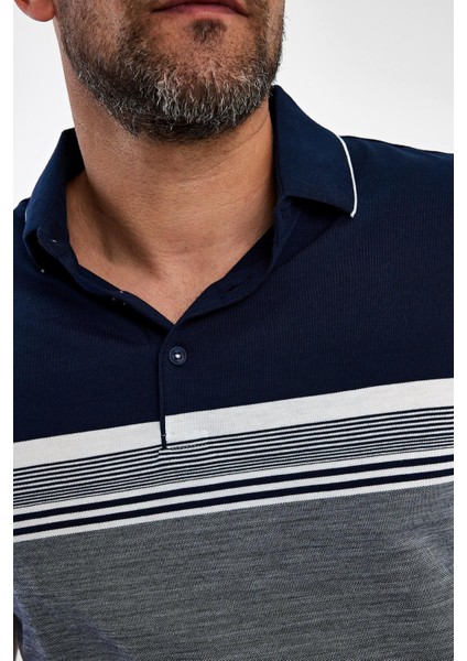 Erkek Basic Polo Yaka Kısa Kol Düz Açık Mavi Tişört modelleri