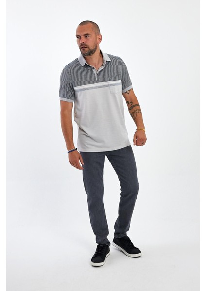 Erkek Comfort Basic Polo Yaka Cepli Uzun Bej Tişört fiyatları