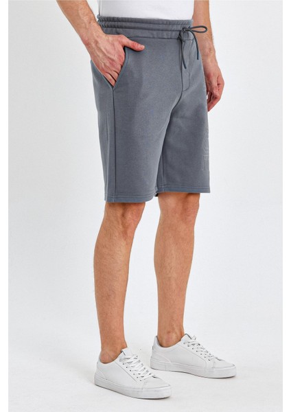 Erkek Lastikli Baskılı Cepli Klasik Kısa Siyah Şort indirimleri