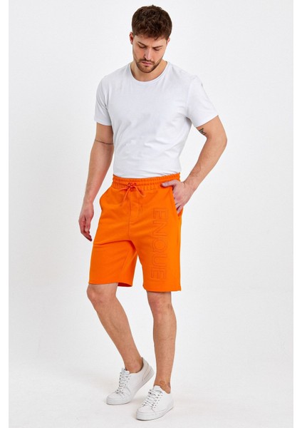 Erkek Lastikli Baskılı Cepli Klasik Kısa Siyah Şort modelleri