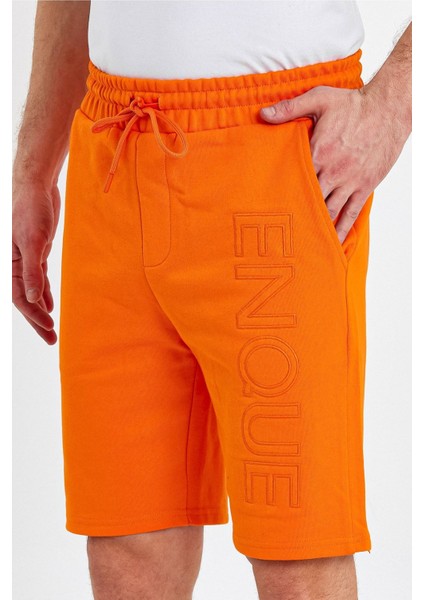 Erkek Lastikli Baskılı Cepli Klasik Kısa Siyah Şort fırsatları