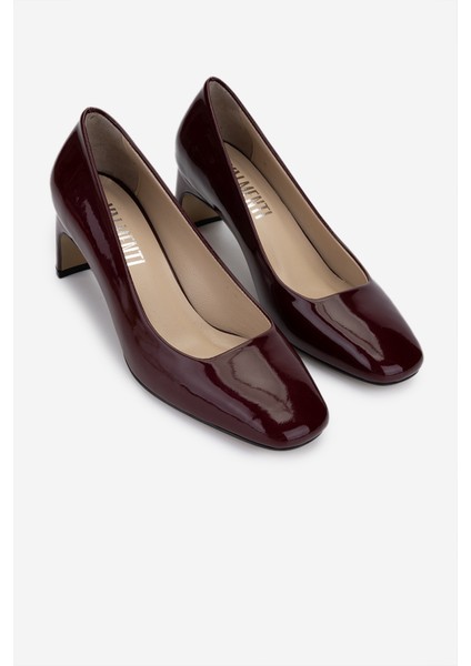 Kadın Hakiki Deri Bordo Rugan Topuklu Ayakkabı 1027 215 Bn Ayk Y25 Bordo Rgn fiyatları