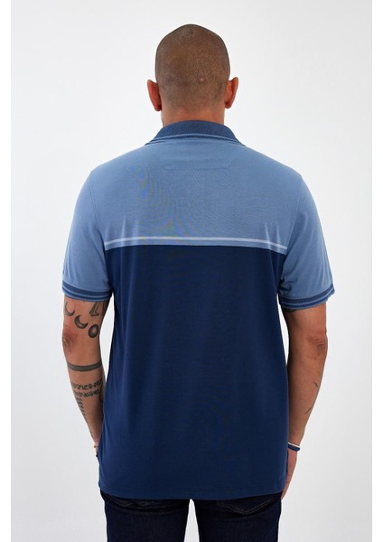 Erkek Basic Polo Yaka Cepli Düz Uzun Lacivert Tişört indirimleri