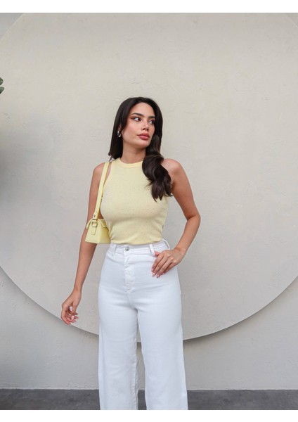 Yüksek Bel Culotte Jean
