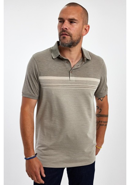 Erkek Basic Polo Yaka Kısa Kol Düz Açık Mavi Tişört