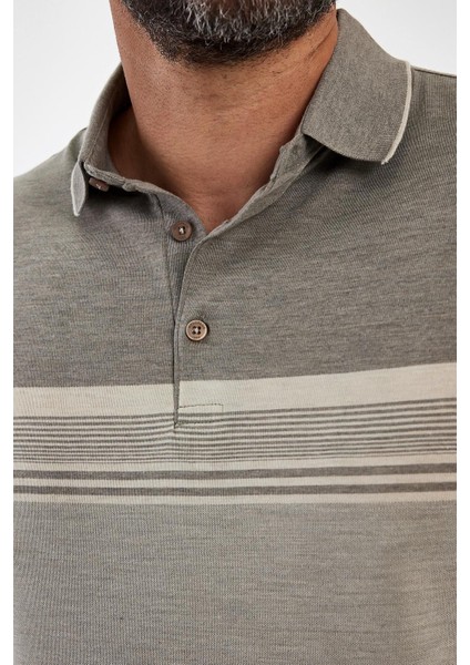 Erkek Basic Polo Yaka Kısa Kol Düz Açık Mavi Tişört modelleri