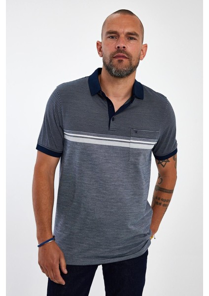 Erkek Comfort Basic Polo Yaka Cepli Uzun Bej Tişört