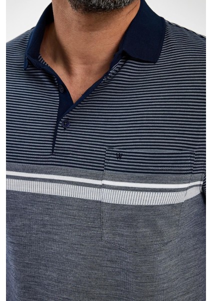 Erkek Comfort Basic Polo Yaka Cepli Uzun Bej Tişört modelleri