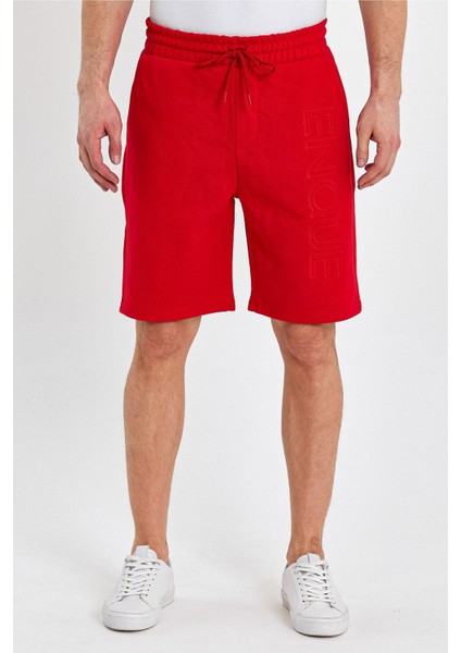 Erkek Lastikli Baskılı Cepli Klasik Kısa Siyah Şort fiyatları