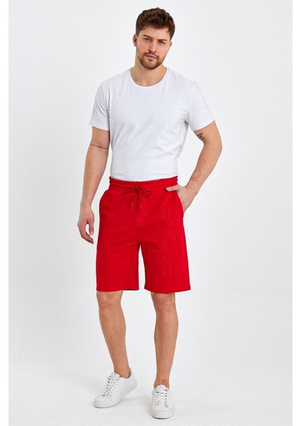 Erkek Lastikli Baskılı Cepli Klasik Kısa Siyah Şort modelleri