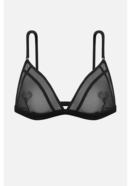 Siyah Kalp Taş Detaylı Kapsız Iç Çamaşırı Takım - 2731 - Siyah fırsatları