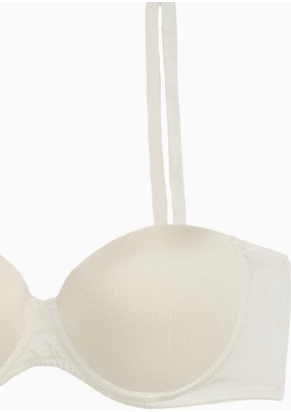 Rosali 2539 Ekru Push Up / Dolgulu Straplez Mikro Basic Sütyen (Tak-Çıkar Askılı) fiyatları