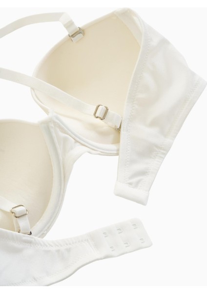 Rosali 2539 Ekru Push Up / Dolgulu Straplez Mikro Basic Sütyen (Tak-Çıkar Askılı) modelleri