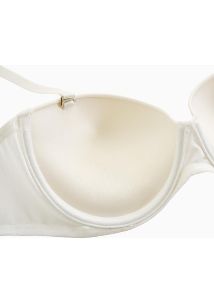 Rosali 2539 Ekru Push Up / Dolgulu Straplez Mikro Basic Sütyen (Tak-Çıkar Askılı) indirimleri