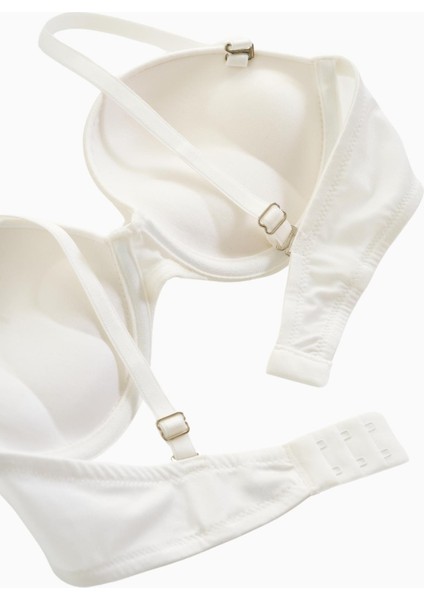 Olympos 2536 Ekru Double Push Up / Ekstra Dolgulu Straplez Mikro Basic Sütyen