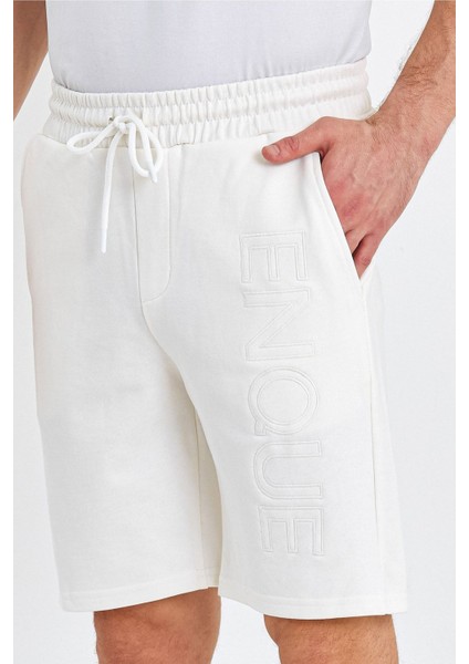 Erkek Lastikli Baskılı Cepli Klasik Kısa Siyah Şort fırsatları