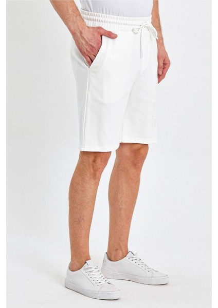 Erkek Lastikli Baskılı Cepli Klasik Kısa Siyah Şort indirimleri