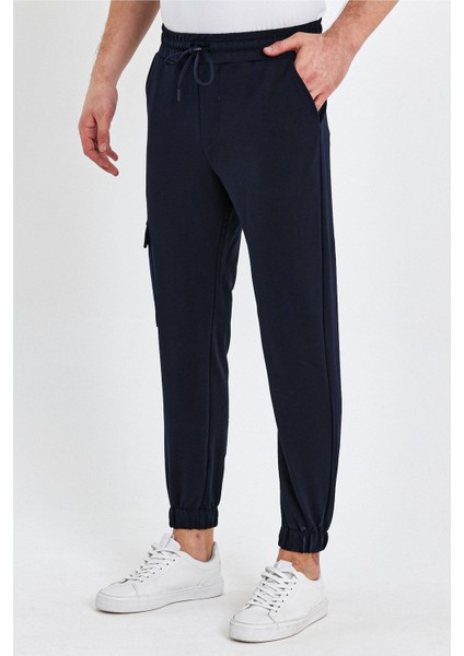 Erkek Lastikli Kargo Cepli Jogger Lacivert Pantolon fırsatları
