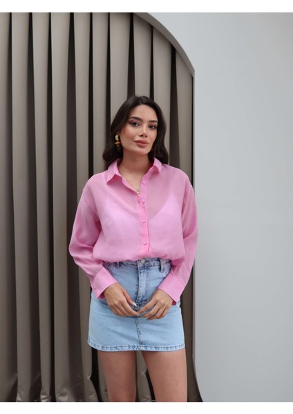 Pembe Transparan Gömlek fiyatları