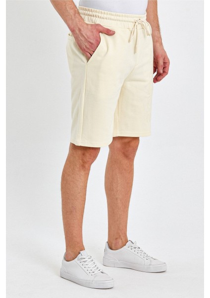 Erkek Lastikli Baskılı Cepli Klasik Kısa Siyah Şort indirimleri