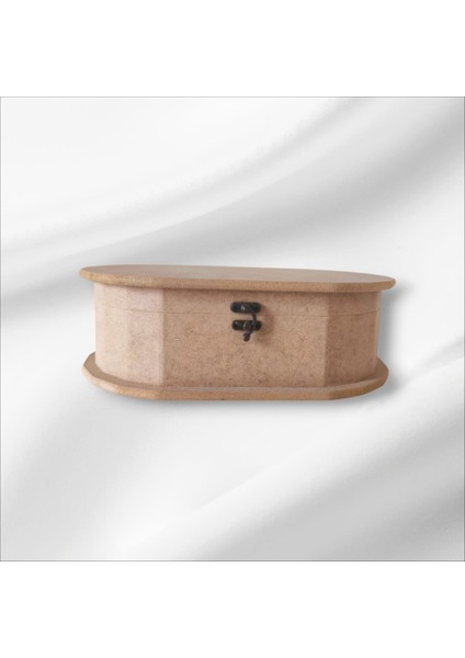 Ahşap-Boyanabilir-Oval-Çok Amaçlı Kutu