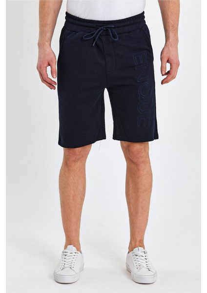 Erkek Lastikli Baskılı Cepli Klasik Kısa Siyah Şort fiyatları