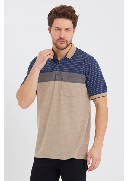 Erkek Desenli Basic Cepli Siyah Düz Polo Yaka Tişört