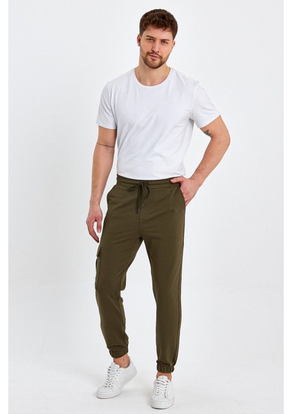 Erkek Lastikli Kargo Cepli Jogger Lacivert Pantolon modelleri