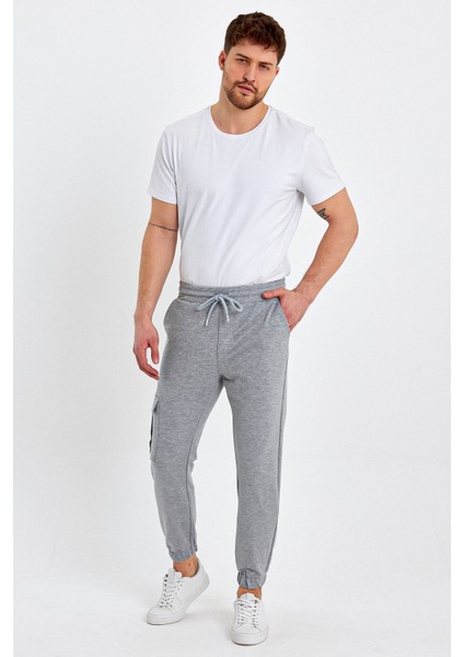 Erkek Lastikli Kargo Cepli Jogger Lacivert Pantolon