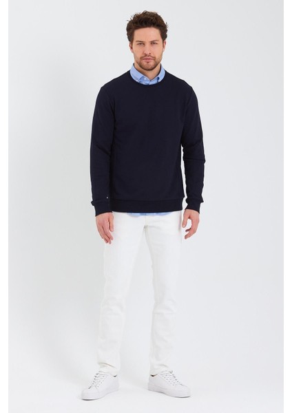 Erkek Bisiklet Yaka Uzun Kol Kışlık Siyah Sweatshirt modelleri