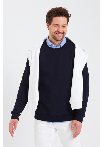 Erkek Bisiklet Yaka Uzun Kol Kışlık Siyah Sweatshirt fırsatları