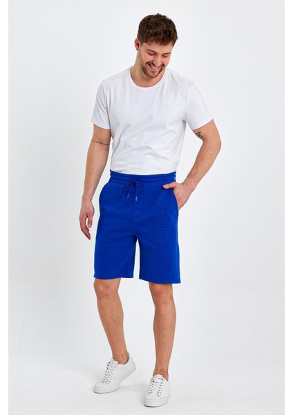 Erkek Lastikli Baskılı Cepli Klasik Kısa Siyah Şort modelleri