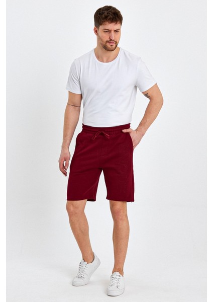 Erkek Lastikli Baskılı Cepli Klasik Kısa Siyah Şort modelleri