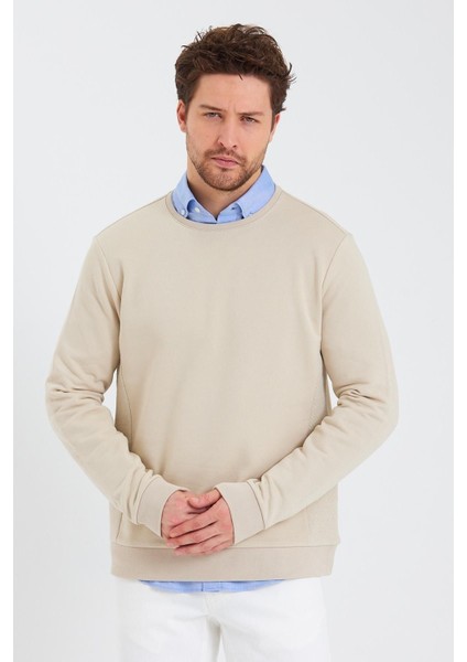 Erkek Bisiklet Yaka Uzun Kol Kışlık Siyah Sweatshirt