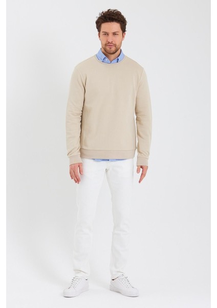 Erkek Bisiklet Yaka Uzun Kol Kışlık Siyah Sweatshirt modelleri