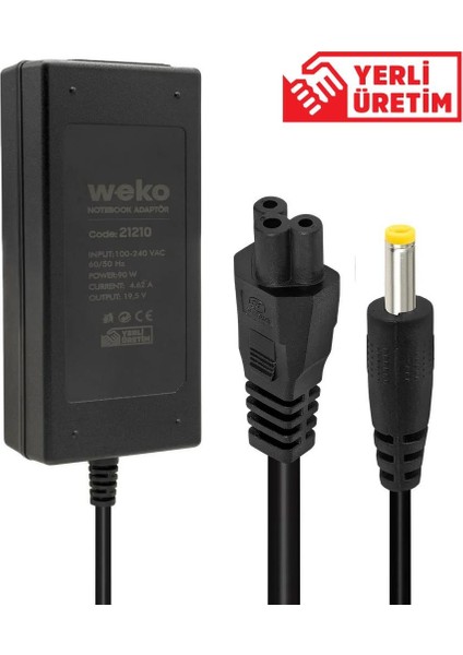 19.5 Volt 4.62 Amper 90 Watt Notebook Adaptör (4.0*1.7 Uçlu)