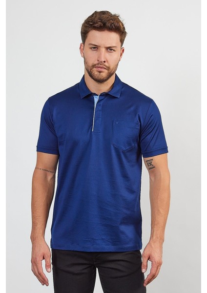 Erkek Basic Cepli Çıtçıtlı Dar Kahverengi Polo Yaka Tişört