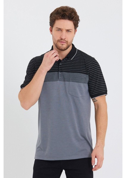 Erkek Desenli Basic Cepli Siyah Düz Polo Yaka Tişört fırsatları