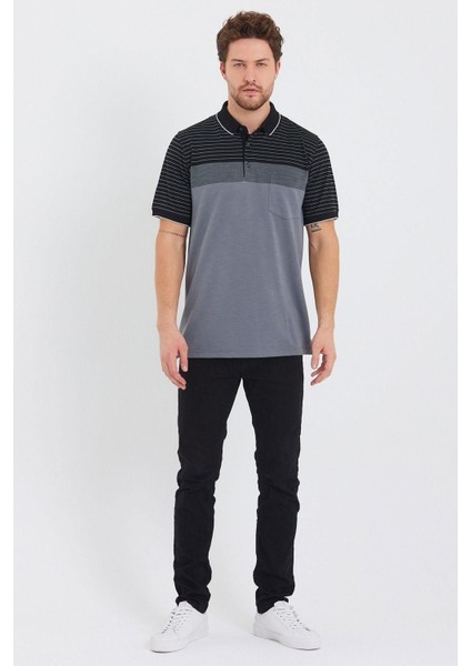 Erkek Desenli Basic Cepli Siyah Düz Polo Yaka Tişört indirimleri