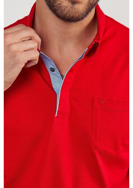 Erkek Basic Cepli Çıtçıtlı Dar Kahverengi Polo Yaka Tişört modelleri