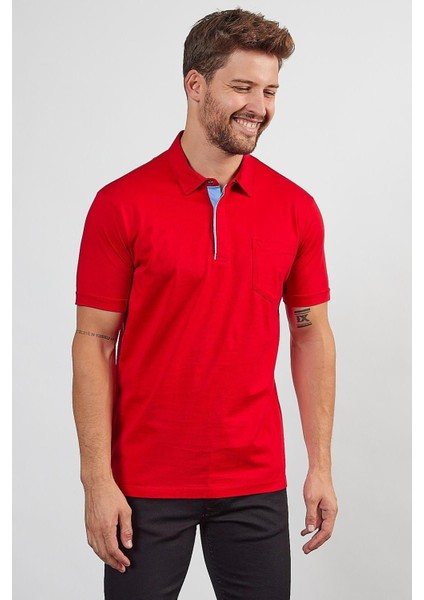 Erkek Basic Cepli Çıtçıtlı Dar Kahverengi Polo Yaka Tişört indirimleri