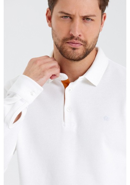 Erkek Basic Polo Yaka Uzun Bol Kışlık Bordo Sweatshirt modelleri