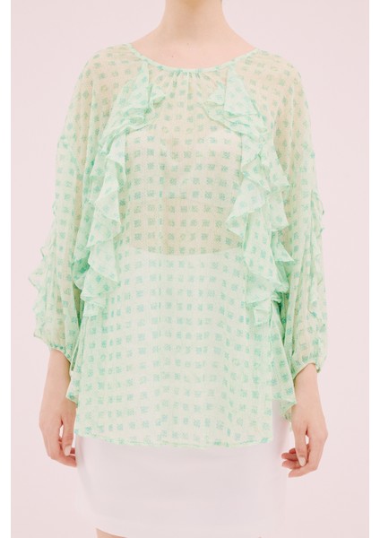 Volanlı Bluz Standart Renk Y2013087_089