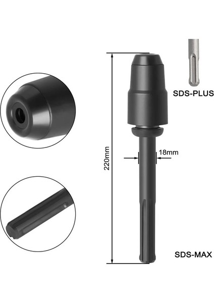 530196 Sds Max / Sds Plus Çevirici Mandren Adaptörü