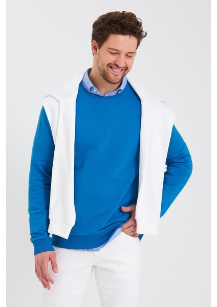 Erkek Bisiklet Yaka Uzun Kol Kışlık Siyah Sweatshirt fırsatları