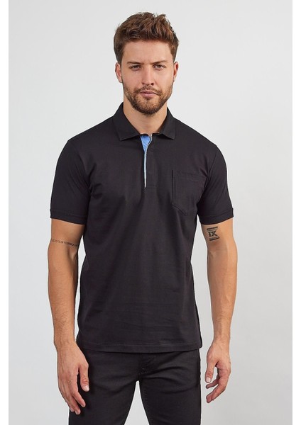 Erkek Basic Cepli Çıtçıtlı Dar Kahverengi Polo Yaka Tişört modelleri