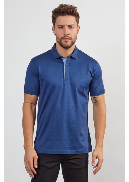 Erkek Basic Cepli Çıtçıtlı Dar Kahverengi Polo Yaka Tişört modelleri