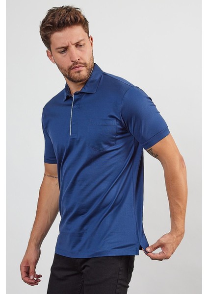 Erkek Basic Cepli Çıtçıtlı Dar Kahverengi Polo Yaka Tişört indirimleri