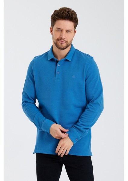 Erkek Basic Polo Yaka Uzun Bol Kışlık Bordo Sweatshirt indirimleri