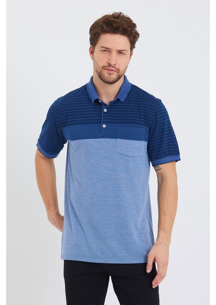 Erkek Desenli Basic Cepli Siyah Düz Polo Yaka Tişört